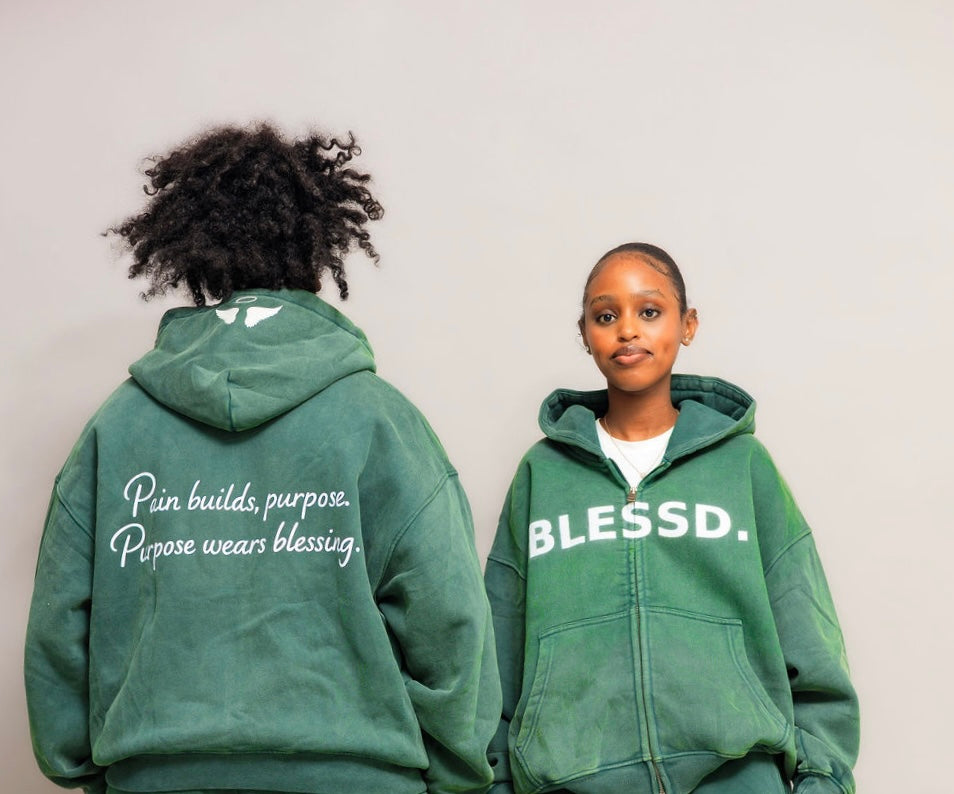 Green Zip Hoodie