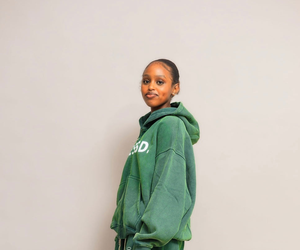 Green Zip Hoodie